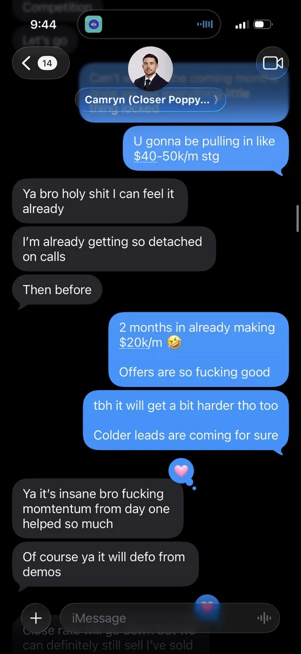 Camryn, $20K a month in 2 months